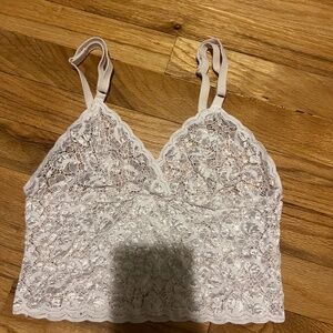 White lace cottage core tank bralette